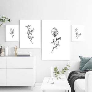Botanical Sketches - 4 pieces